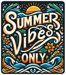 Summer vibes only, typography