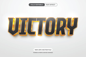 3D gold and black text effect with editable vector graphic