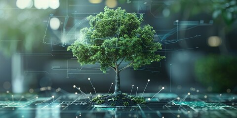 Fototapeta premium Detailed view of a retirement planning tool with interactive elements, showcasing investment growth, savings forecasts, and financial planning strategies for retirement