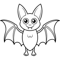 A cute bat with a big vector illustration
