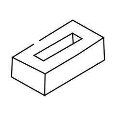 handmade brick line icon vector. handmade brick sign. isolated contour symbol black illustration