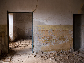 Decrepit interior of a forsaken building