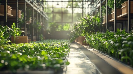 Sustainable food production lab, representing future agriculture