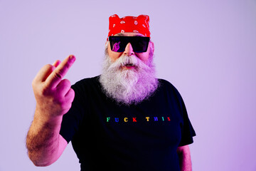 senior; man; old; senior; elderly; person; people; rude; pensioner; bad; mad; finger; gesture;...