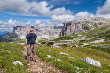 Fototapeta premium Seiser Alm in Südtirol - Italien. Beautiful simple AI generated image in 4K, unique.