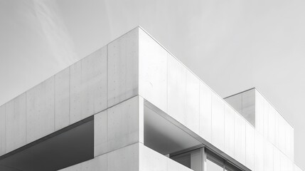 Fototapeta premium Abstract architectural interior with open spaces and light-filled rooms