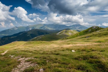Fototapeta premium Bergmassiv Geissler-Puéz. Beautiful simple AI generated image in 4K, unique.