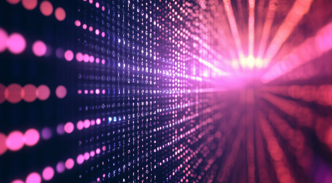 Display Featuring Dotted Grids in a Systematic and Orderly Digital Layout