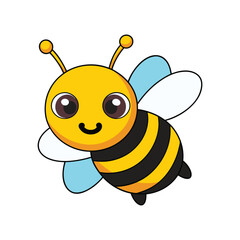 A colorful cute bee vector illustration
