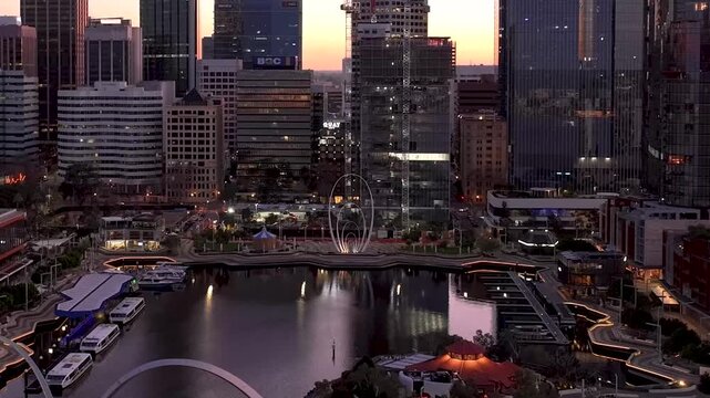 Perth City Hyperlapse focusing on Elizabeth Quay
using drone 