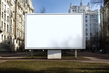 Obraz premium Mockup, poster, billboard in the city, park.
