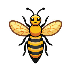 A colorful cute bee vector illustration