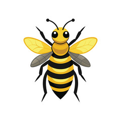 A colorful cute bee vector illustration