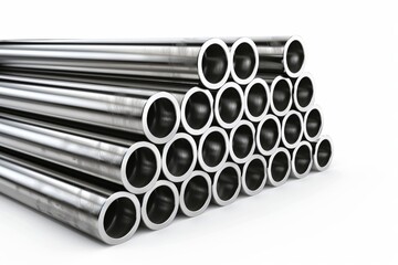 Fototapeta premium metal pipes white background
