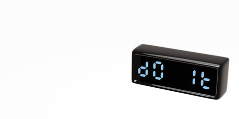 Digital Clock illustration. 3d render. 