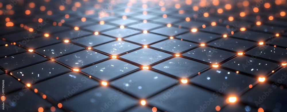 Poster a captivating view of a textured surface adorned with glowing particles, creating a mesmerizing visu