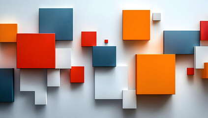 Colorful geometric shapes create a modern, artistic backdrop. Perfect for design, decoration, or abstract concepts.