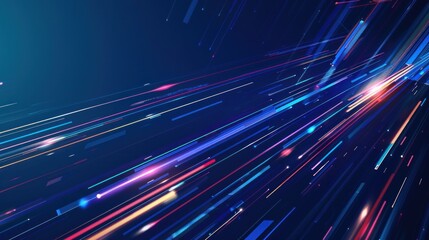 Abstract Background with Dynamic Light Streaks