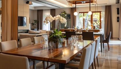Modern Dining Room Interior with Elegant Decoration