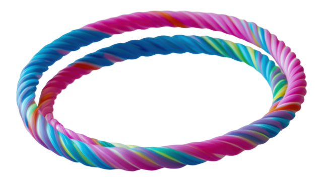 Colorful hula hoops, cut out - stock png.