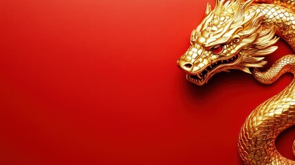 2025 Chinese New Year, year of the Snake. Chinese zodiac, red background