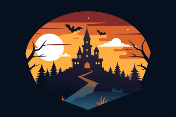 Enchanting Halloween Quote Illustration Vector