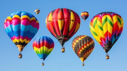 Fototapeta premium colorful hot air balloons in a clear sky