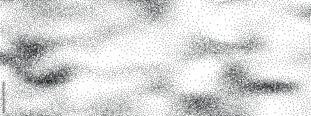 Poster noise gradient vector texture. random gritty background. monochrome halftone pattern. distressed bla