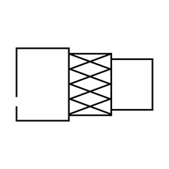 armored cables line icon vector. armored cables sign. isolated contour symbol black illustration