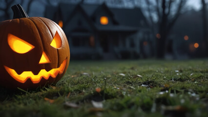 halloween pumpkin on a black background