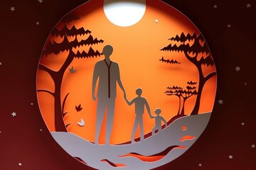 Fathers Day concept. Happy Fathers Day design, Fathers Day party background. Fathers Day Theme Background.