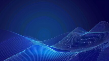 Abstract Blue Wave Pattern