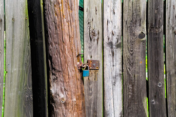 Close-up view of a wooden fence. Background for various uses.