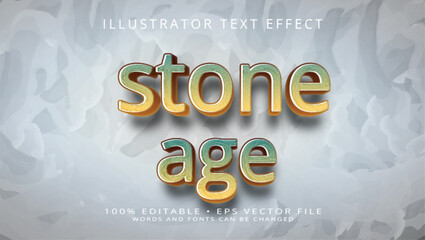 Stone age typography premium editable text effect