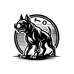 Doberman dog logo design