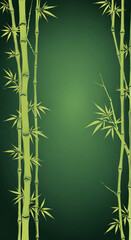 Obraz premium bamboo frame on bamboo background