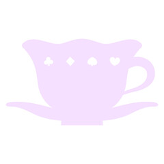 シンプルティーカップシルエットアイコン♪PNG