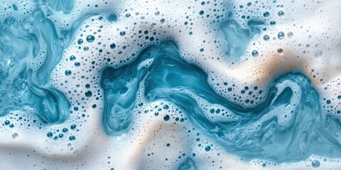 Naklejka premium Bubbles and vibrant colors blend together in an enchanting display of fluid dynamics