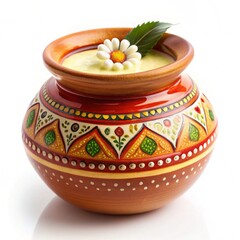 Festive matka a traditional curd pot adorned