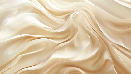 Fototapeta premium Beige Abstract Wavy Pattern Background with Smooth Flowing Lines, Neutral Tones, Calm Ambiance, Background with Copy Space