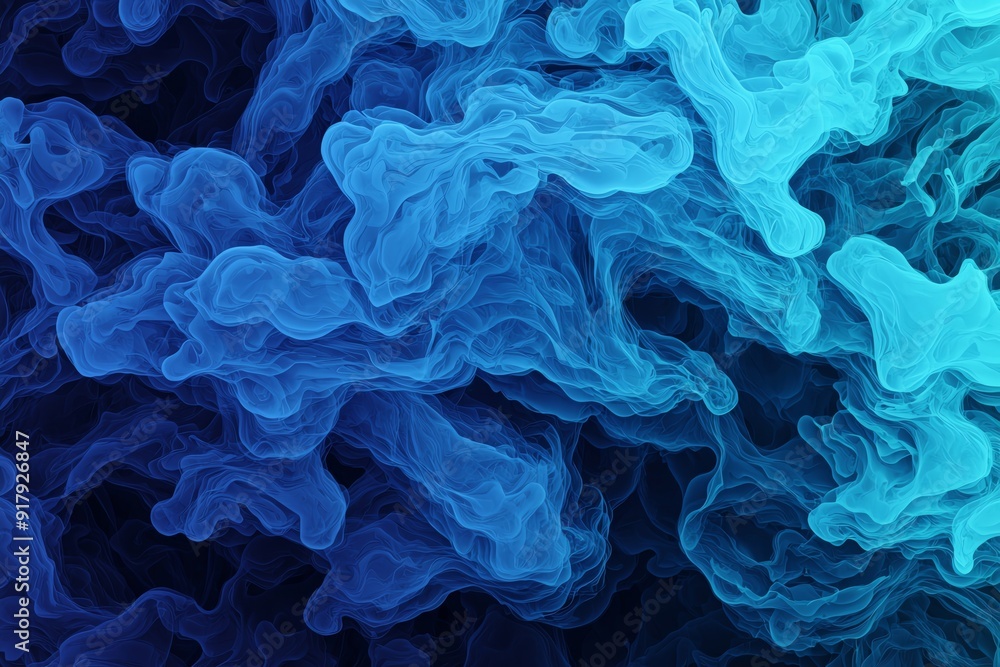 Poster abstract blue smoke texture creating a dramatic and captivating background for various artistic and 