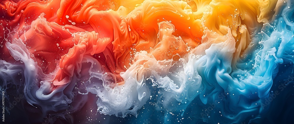 Poster abstract swirls of color. an abstract photograph capturing the swirling and flowing movement of vibr