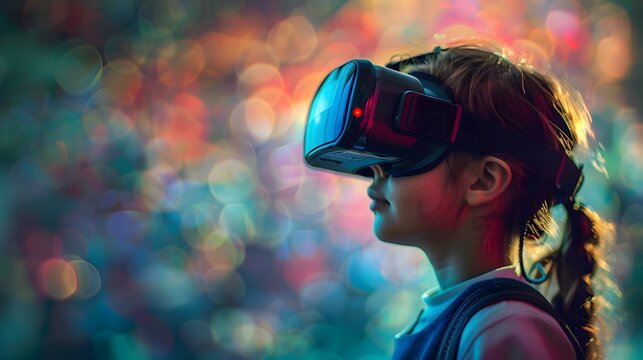 Immersive Virtual Education Cutting Edge VR Headset Enhances Interactive Learning Experiences