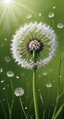 dandelion in the wind