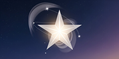 Obraz premium Altair Bright Star in Aquila Constellation with Rapid Rotation and Summer Triangle