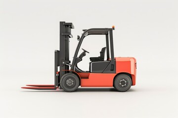 Fototapeta premium forklift model white background