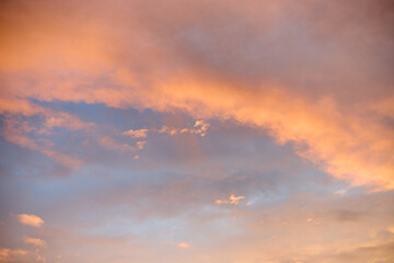 sunset sky with clouds