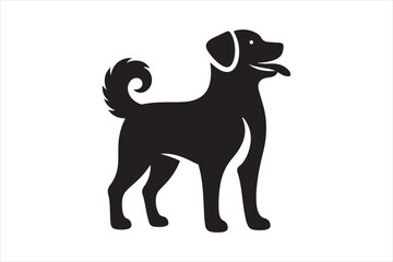 Dog silhouette vector art design