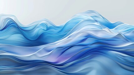 horizontal modern colorful abstract wave background with light gray, strong blue and sky blue colors