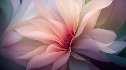 Fototapeta premium Abstract design in pink and blue with a soft flowing feel 